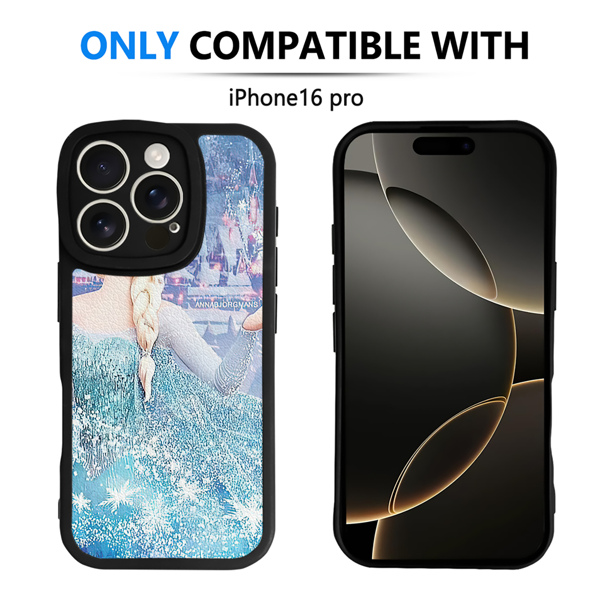 （画像用） アナと雪の女王 アンナ エルサ Frozen Anna Elsa 【iPhone 16シリーズ対応】シリコンスマホケース（レザー調） 材質：シリコン